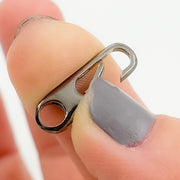 1355BRS. 20MM Black Rhodium Shiny Sterling Silver Oval Clasp